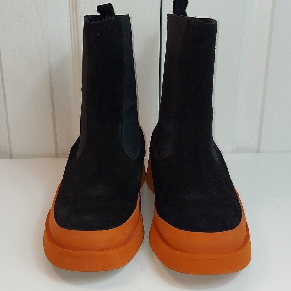 Andre Assous Suede Platform Chelsea Boots Sz 37 - Picture 3 of 8